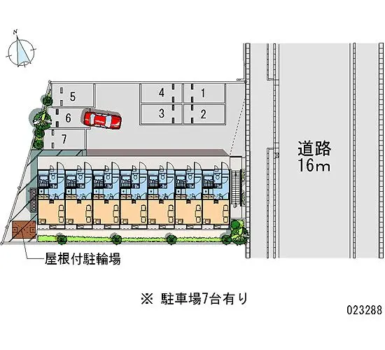 ★手数料０円★前橋市六供町　月極駐車場（LP）